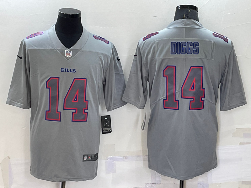 Men's Buffalo Bills #14 Stefon Diggs Grey Atmosphere Fashion Stitched Jersey Men's Buffalo Bills #14 Stefon Diggs Grey Atmosphere Fashion Stitched Jersey
